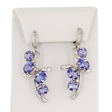 Brilliant Cut Tanzanite Earrings