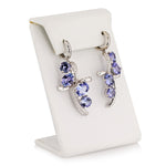 Brilliant Cut Tanzanite Earrings