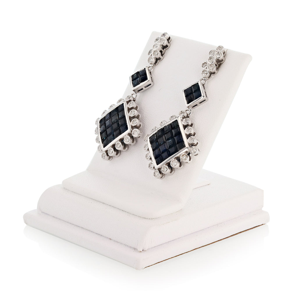 Art Deco Sapphire Drop Earrings