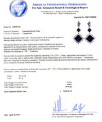Art Deco Sapphire Drop Earrings