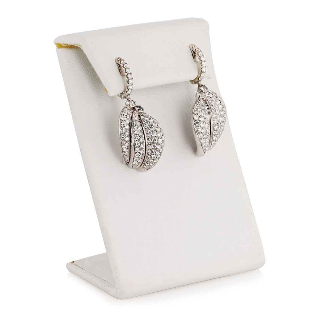 Contemporary Style Diamond Earrings
