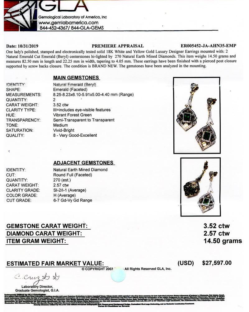 Yellow Gold Luxory Designer Earrings