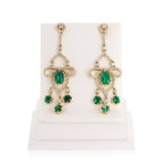 Emerald And Diamond Chandlier Earrings