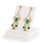 Emerald And Diamond Chandlier Earrings
