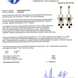 Emerald And Diamond Chandlier Earrings
