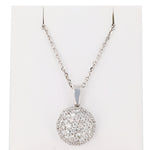 14K Ball Pendant and White Gold Chain