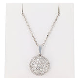 14K Ball Pendant and White Gold Chain