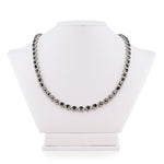 14K White Gold and Black Diamond Necklace