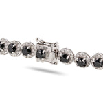 14K White Gold and Black Diamond Necklace
