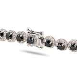 14K White Gold and Black Diamond Necklace