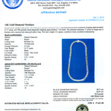 14K White Gold and Black Diamond Necklace