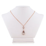14K Gold Morganite & Diamond Pendant