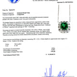 Emerald & Diamond Pendant With Chain