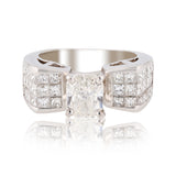 Platinum Bow Shaped Unity Ring