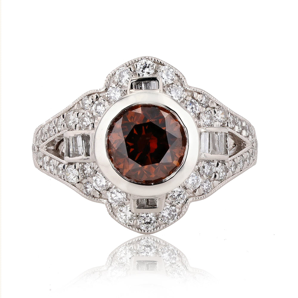 Enhanced Brown Diamond Unity Ring