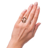 Tiered Oval Wreath Ring
